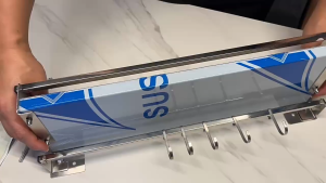 ชั้นวางของอเนกประสงค์ ชั้นวางของติดผนัง ที่ใส่ขวดเจลอาบน้ํา ขนาด30/40/50/60 ติดผนังแบบไม่ต้องเจาะ ไม่เป็นสนิม ชั้นวางของในห้องน้ําห้องครัว