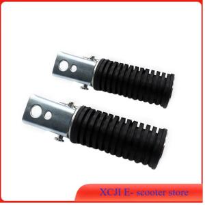 Motorbike Folding Passenger Footrest Foot Pegs Foldable Footpeg Rear Pedals For Motorcycles Universal Rubber Black