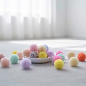 50pcs 0.79inch Colorful Elastic Mesh Flower Ball for Sewing on Scarf Shoes Hats Fur Headwear Hair Clip Bow Additions