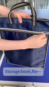 1pc Briefcase Vertical style Folder Tote Bag Storage Handbag Waterproof Document File Paper Organizer