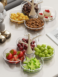 FURENJILI | Creative Fruit Platter with Fork for Living Room and Home Use