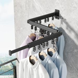 Folding Invisible Retractable Wall Mounted Drying Rack Indoor Clothes Hanger