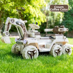HECAN | Remote Control Electric Ride-on Excavator Toy for 1-6 Years Old Children