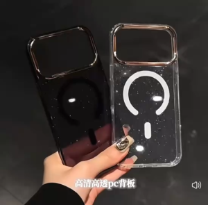 เคสใส เคสกันกระแทก เคสแม่เหล็ก เคสกากเพชร iphone 17 17 air 17 pro 17pro max 16pro max  tpu+pc with magnetic