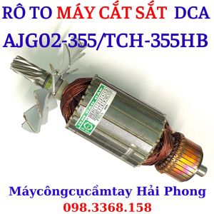 Rô to máy cắt sắt DCA Mod. AJG02-355 / DongCheng" Mod.DJG02-355 . Đầu trục 8 Răng dấu huyền