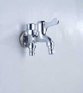 Vòi nước kép 2 đầu ra kết nối bằng đồng thau