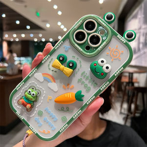 Transparent Frog Ear Doll Phone Case for iPhone 15 14 pro Max 13 12 Couple 11 Women 16 pro Cartoon 17 Air Fun New 8 plus Korean Ins Style
