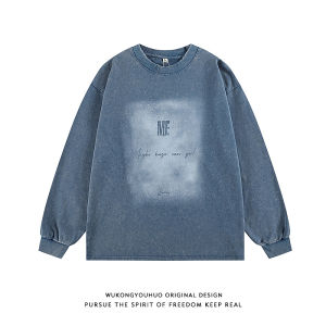 WUKONGYOUHUO | Heavy Weight Washed Vintage Long Sleeve T-Shirt 300G