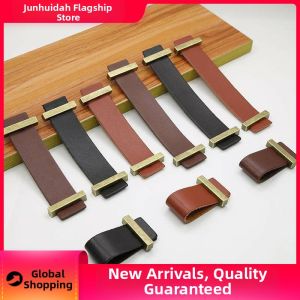 JUNHUIDA | Cabinet & Drawer Leather Handle Nordic Classic Brown