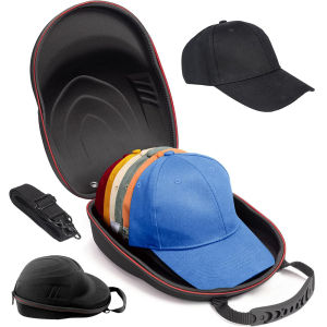 LMETJMA | 1 Pc Hard Baseball Hat Carrier Storage Case Hat Travel Case for Baseball Caps Baseball Hat Organizer with Carrying Handle
