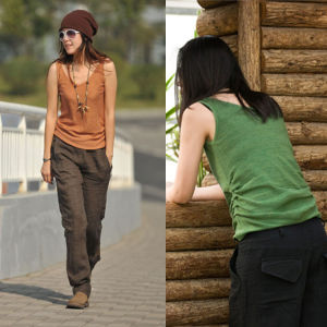 Áo Len Dệt Kim Cổ Chữ V Dáng Rộng Cho Nữ Áo Sơ Mi Cơ Bản Thời Trang Mùa Hè Áo Khoác Ngoài Mỏng Áo Ba Lỗ Cotton Màu Trơn