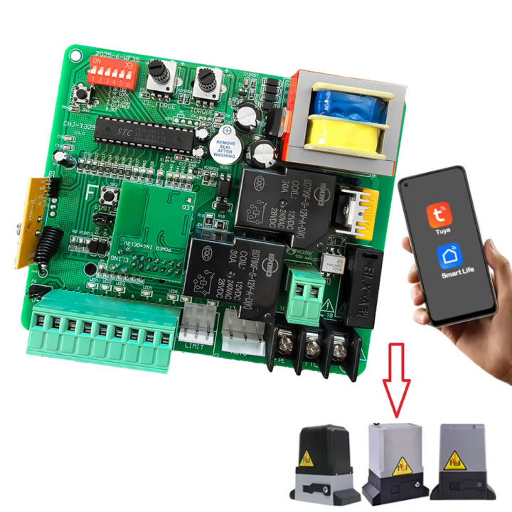 Bo Mạch Điều Khiển Cửa Tự Động Tuya 433MHz, 220V, Mở Cửa Trượt, Điều ...