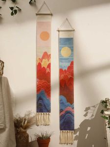 Bohemia Wall Decorative Tassels Tapestry Minimalist Wall Painting Bed & Breakfast Bedroom Living Room Background Hanging Cloth Ins Style