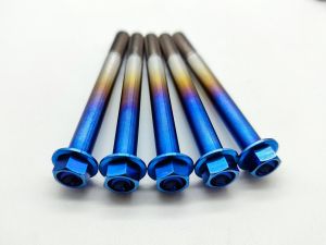 1pc Vitaltitanium Titanium Bolt M8 x 15mm 20mm 25mm 30mm 35mm 60mm 85mm Pitch 1.25 Hex Head Flange Hexagon Flange bolts Gr5 titanium screw ti bolt for Bike Motorbike Mortorcycle parts Car Ti screw 6al4v titanium