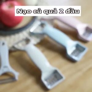 Dụng Cụ Cắt / Bào Rau Củ Quả 2 Đầu Đa Năng Tiện Lợi - Nạo Rau Củ Nhựa 3 Trong 1Thái Cắt Nghiền Củ Quả Đa Năng Sắc Bén