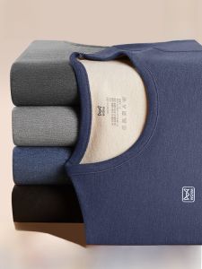 MiiOW | Mens Thermal Underwear Set Thickened Wool Silk Goose Down Fleece Lined Long Sleeve Long Pants Winter Warm Innerwear Ensemble