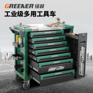 Green Forest Tool Car Auto Repair Drawer Trolley Multi-Functional Movable Workshop Maintenance Heavy Tool Cabinet Box