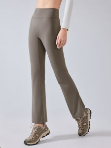 กางเกงโยคะเอวสูงทรงหลวมผ้ากำมะหยี่ผสมคอตตอนและไนลอน ทรงหลวม ทรงขากระบอกเล็ก กางเกงขายาวสำหรับออกกำลังกายในฤดูใบไม้ร่วงและฤดูหนาว