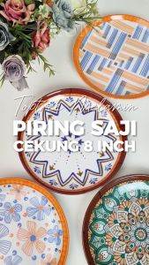 PRUMU Piring Aesthetic 8 inch - Piring Melamin - Piring Dessert - Piring Cantik - Piring Cafe P7808