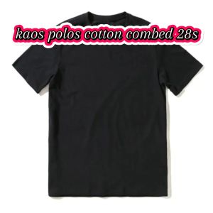 Kaos polos cowok cewek lengan pendek bahan cotton combed 28s