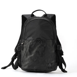 Volunteer | Mens Casual Business Travel Backpack Large Capacity Computer Bag Oxford Cloth Double Shoulder Strap Modern Neutral Style Vertical Square Shape