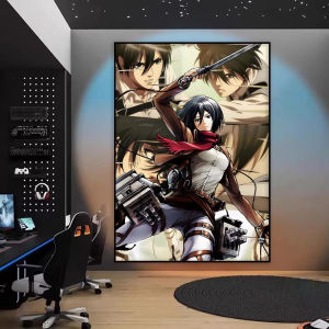 Bandai | 5D DIY Diamond Painting Kit Mikasa Attack on Titan Anime Art Full Drill Rhinestone Mosaic Wall Decor Craft Kit Home Gift