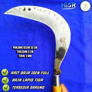 Arit pengaritan baja isen tembus lapis 3 tersedia sarung