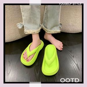 QXshop รองเท้าแฟชั่น พื้นหนา ป้องกันการลื่น สำหรับผู้หญิง รองเท้าดีๆแบบดี กับเดินเที่ยว งานแฟชั่นฤดูร้อน