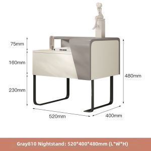 Luxury Minimalist Bedside Cabinet Solid Wood