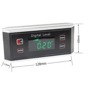 IP54 digital display bar inclinometer 4-360 slope scale level digital display inclinometer box Angle ruler with magnetism.