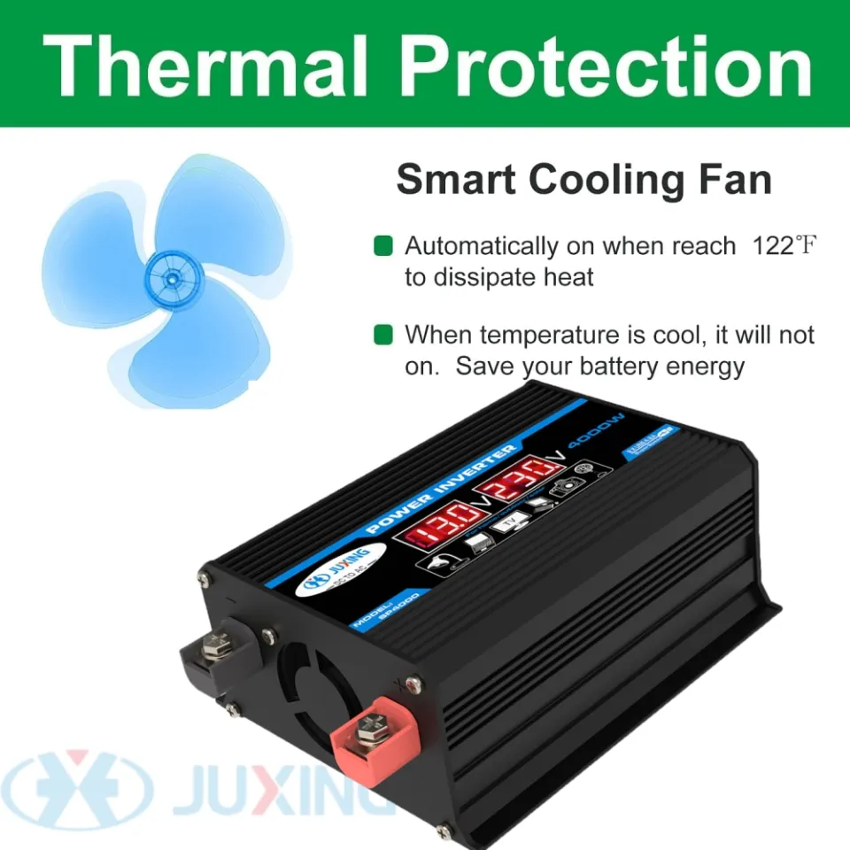 Car Inverter 12V To 220V 4000W Converter Dual USB Auto LED Voltmeter Converter 12V Transformer Modified Sine Wave Inverter - 13 - View #4