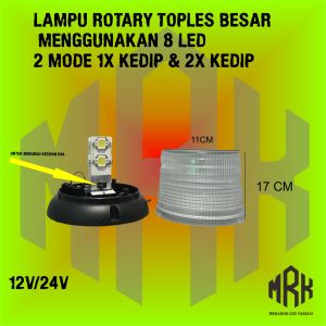 lampu rotary toples besar menggunakan 8 LED HPL 12 VOLT 24 VOLT