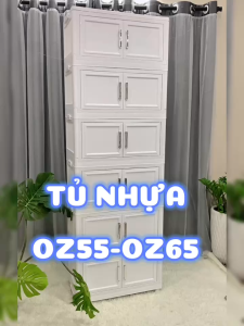Tủ Đựng Đồ Dùng Đa Năng Cửa Trắng Trang Nhã Gấp Gọn Tiện Lợi Chất Liệu PP Cao Cấp Có Bánh Xe
