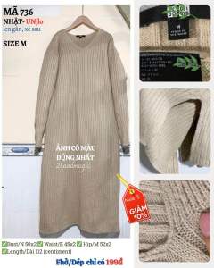 [2hand NHẬT] Đầm len thừng len vặn knit souffle…Đầm mùa đông mời bạn chọn mẫu