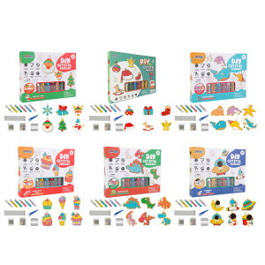 Kids DIY Crystal Paint Arts and Crafts Set DIY Crystal Pendant Kit Three Dimensional Colour Painting Pendant Toy