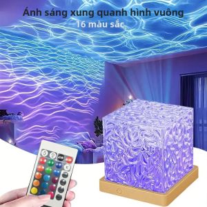Đèn Ngủ LED Nước Gợn Sóng Máy Chiếu Galaxy Có Điều Khiển Từ Xa Đèn Tâm Trạng Chạy Bằng Nguồn USB Để Trang Trí Phòng Tại Nhà