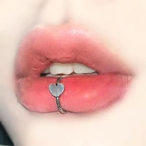 No-Piercing Fake Lip Studs Nail-On Lip Rings Belly Buttons Halloween Style Nose Studs Eyebrow Rings Fashion Jewelry Accessories