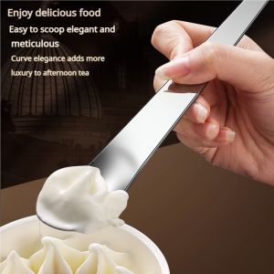 High end 304 stainless steel dessert spoon coffee spoon exquisite small spoon ice cream spoon ins ice cream spoon