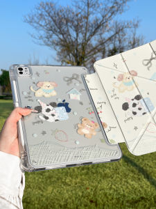 Zoyu | Anti-Shock Thin Full-Cover Transparent Cute iPad Case