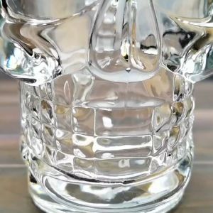 ZB309 Special transparent shape glass skull beer glasses cup with handle (1PC/6PCS)