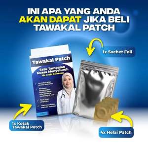 Original Tawakal Patch Untuk Diabetic Herbal Patch - 1x Kotak Tawakal Patch 1x Sachet Foil 4x Hela Patch - Diabetic Support Herbal Supplement Health & Well Being