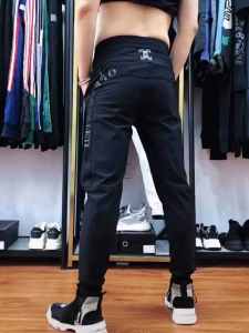 กางเกงกีฬาผ้าไหมน้ำแข็งสำหรับผู้ชาย กางเกงขายาวลำลอง 4 ฤดู แห้งเร็ว ยืดหยุ่นสูง แฟชั่นอเนกประสงค์ กางเกงขายาวผู้ชาย