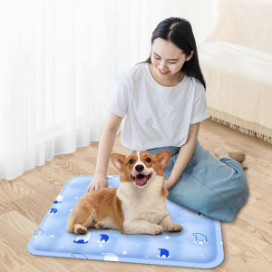 Cat Pet Cooling Pad For Cat Gel Ice Pad Summer Quick Cooling Sleeping Mat Washable Quick Dry