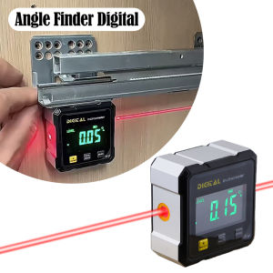 Double Sided Laser Inclinometer Digital Angle Finder Magnetic Inclination Measurement Tool Home Use Type-C Charging Angle Meter