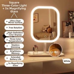 LIWAN | Ins Style LED Makeup Mirror Lighted Adjustable Portable