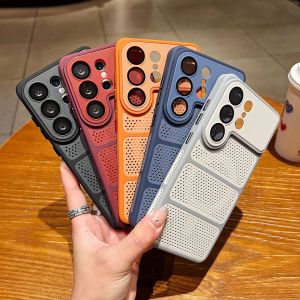 Applicable to Samsung S26Ultra heat dissipation mobile phone case S25Ultra magnetic mobile phone case S24U fine hole anti-drop simple