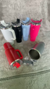 Tumbler Vakum Tahan Panas Dan Dingin Stainless Steel 304 Anti Tumpah dengan Sedotan Mug Berkapasitas Besar - 1200ML