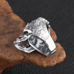 Vintage Sterling Silver Skull Ring