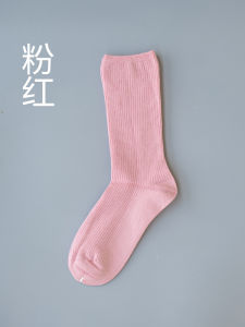 Boneless Mulberry Silk Soft Bunching Socks Black and White Ins Silk Tube Socks Female Minimalist Pure Color Spring and Autumn Long Socks