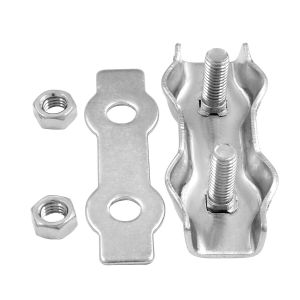 ZEO Stainless Steel Wire Clip Wire Rope Clamp Double Clamp Cable Clip M2 M3 M4